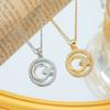 New Moon Stars Fashionable and Versatile Pendant Geometric Round Necklace Women's Clarbone Chain