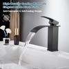 G1/2 Basin Faucets Brass Gold Elegant Waterfall Bathroom Sink Faucet Single Lever Hole Deck Mount Big Square Spout Mixer Taps
