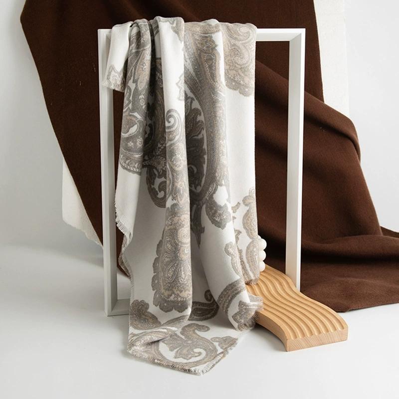 Women Winter Warm Cashew Printed Versatile Scarf For  Vintage Faux Cashmere Scarves And Shawls For Ladies
