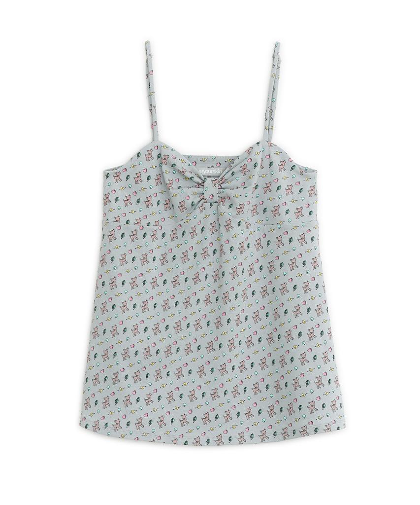 HUG YOUR SKIN X Lucy Print Sleeveless (Sky Blue)