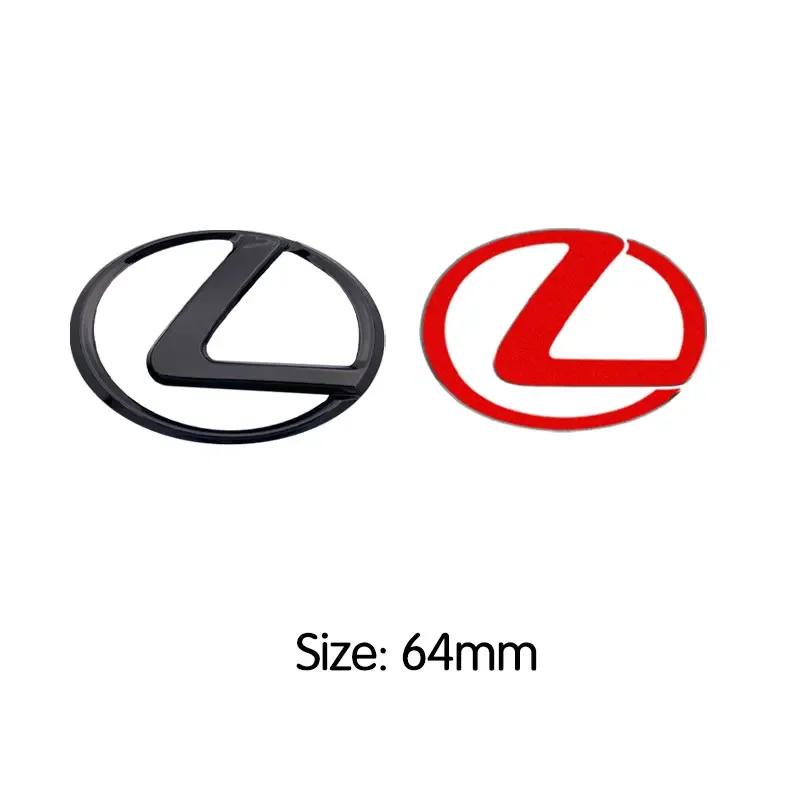 Autocolante cu logo metalic pentru volan, proces de înaltă calitate placat electric, 64mm 77mm, pentru Lexus ES240 ES250 IS250 LX460 RX270 RX300 RX350