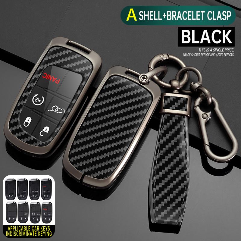Alloy Car Remote Key Case Cover Protect Shell Bag For Jeep Renegade Compass Grand Cherokee Fiat Chrysler 200 300C Wrangler Dodge