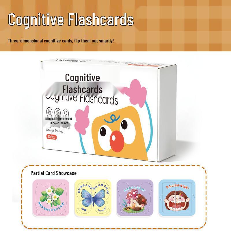 Cognitive Flashcards for Early Education: Ages 0-3, Educational Gift Box Toy