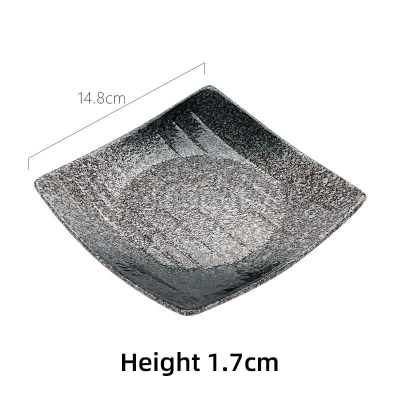 Japanese Ceramic Square tray Dining Food Plate Creative Coarse Ceramic Tableware Snack Dessert Sushi Dishes pasta plate sets