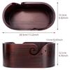 1pc Wooden Yarn Bowl, DIY Knitting Storage Tool, Double-Sided Holes Yarn Storage Bowl, Oval Yarn Organizer Bowl Handicraft Tool