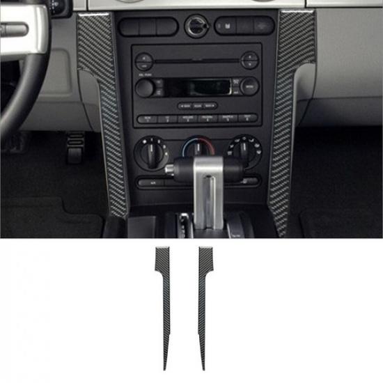 Carbon Fiber Interior Central Console Side Cover Trim For Ford Mustang 2005-2009