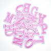 Exquisite Pink Embroidered Alphabet Patch for Jackets & DIY Decor