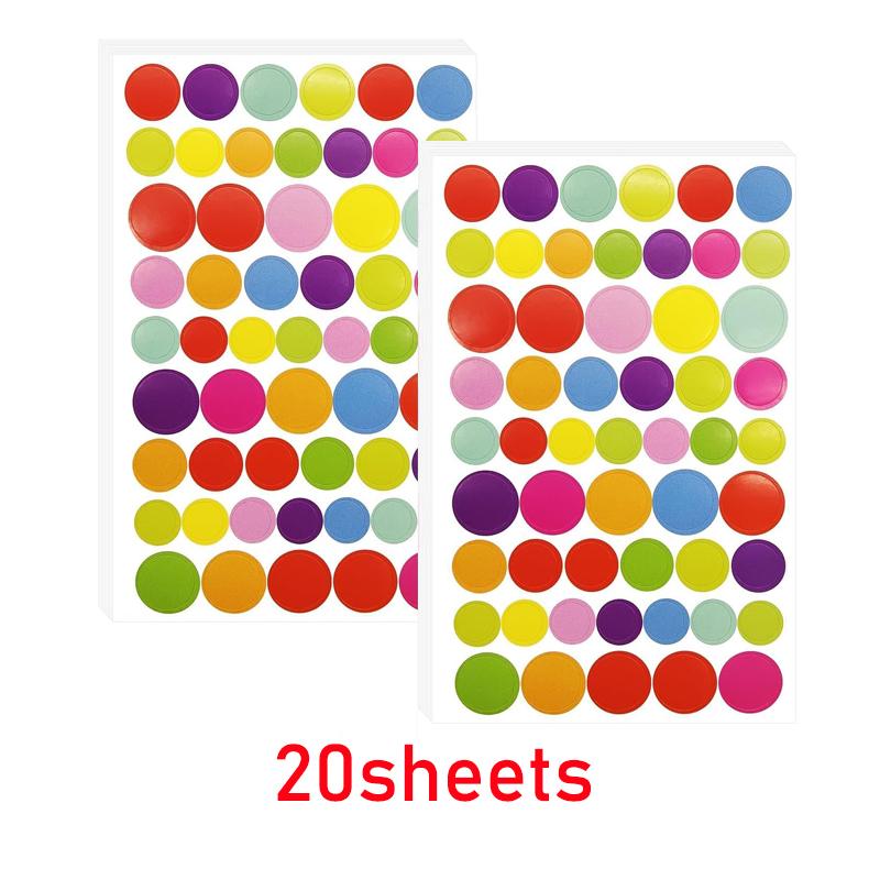 Telt Stippenstickers Gekleurde Cirkelstickers 11 Diverse Kleuren Kleine Ronde Zelfklevende Stickers Kleurcodering Labels Voor Klasloka