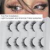 Fox-Eye False Eyelashes Wispy Cat-Eye Faux Mink Lashes 5 Pairs Natural 8D Fluffy Volume Fake-Eyelashes Multipacks Gifts