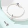 New 925 Silver Jewelry Accessories Bracelet Romantic Classical Butterfly Cross Key Pendant Beaded Bracelet