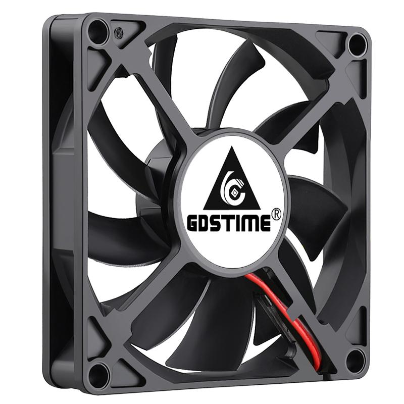 

Gdstime 1 Piece DC 12V 24V 80mm x 15mm Dual Ball Bearing PC Case DC Cooling Fan 80x80x15mm 8cm 8015 Mute Radiator Cooler 2 Pin Sleeve 5V 2PIN чёрный