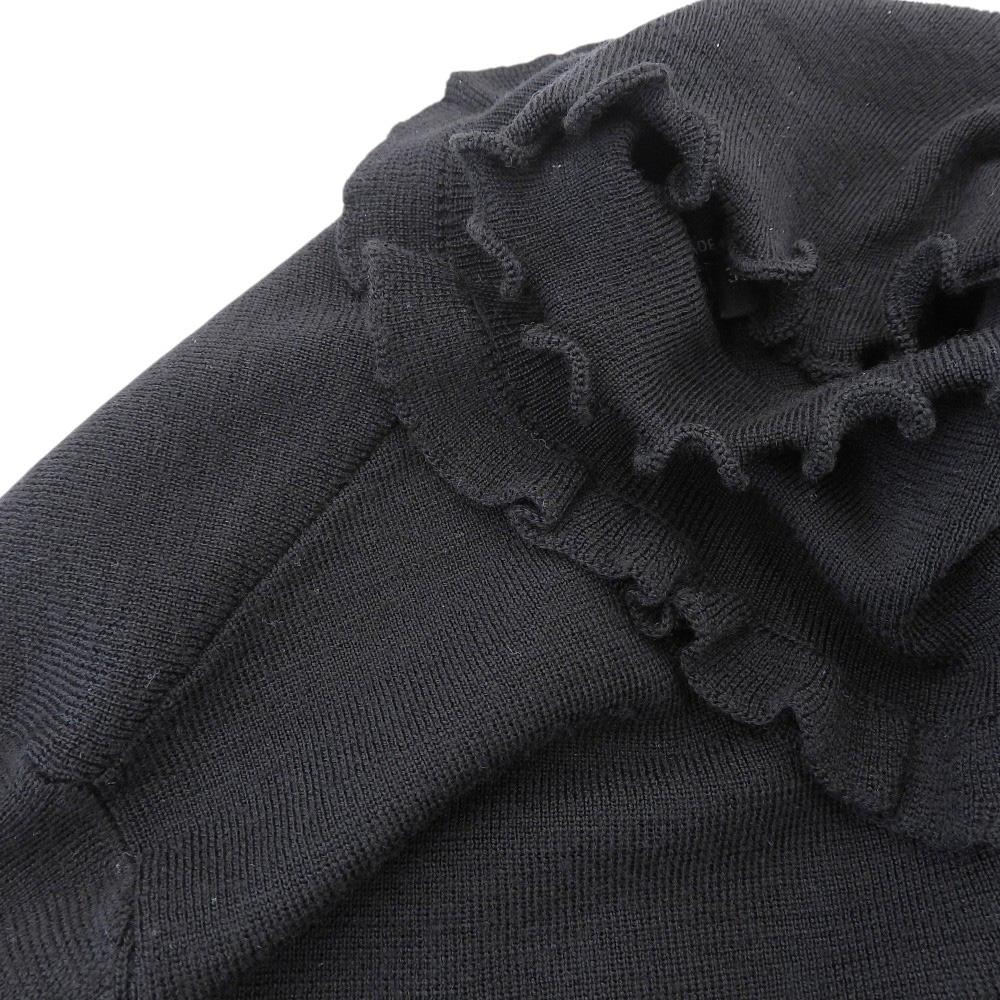 Giorgio Armani Beautiful Wool Cashmere Ruffle Knit Sweater Top for Women, Black, Size 38, 2018, 6ZAMB4 AMC5Z Tops 38 blackUsed