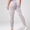 High Waist Seamless Yoga Pants - Women's Peach-Lift Tights, Washed Sanded for Fitness