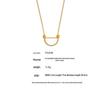 French Retro Geometric White Mother-of-Pearl Pendant Clavicle Chain Earrings In Titanium Steel and 18K Gold for Women
