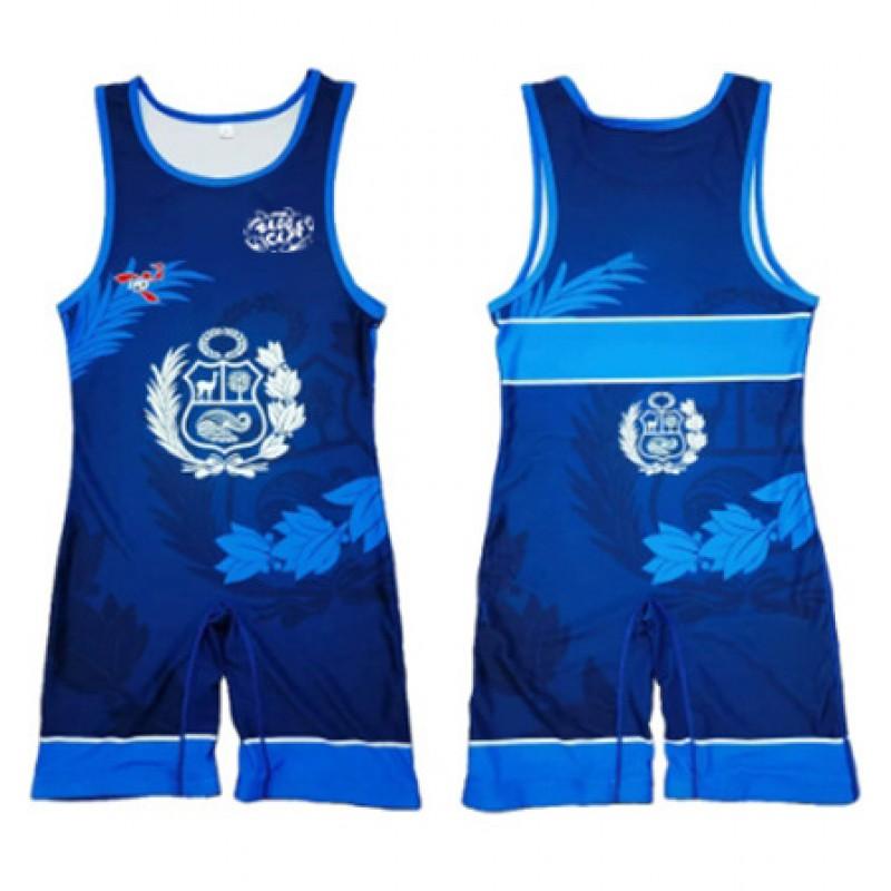 Tuta Singola da Wrestling per Uomo Donna Uniforme Alta Elasticità Tuta da Allenamento Competizione Freestyle