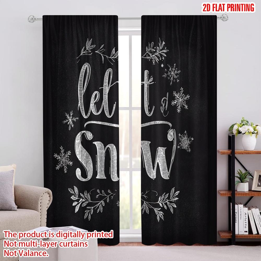 

2pcs,2D plane printing Curtains&Window Treatment Christmas Gnome Versatile Fabric (without rod) Room Decor for Living Room, 52.50 × 116.00 cm 2 pcs