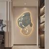 Nine Fish Map Wall Clock Luminous Advanced entrance wall decoration Modern Light Luxury Corridor Aisle Hanging Painting Clock
