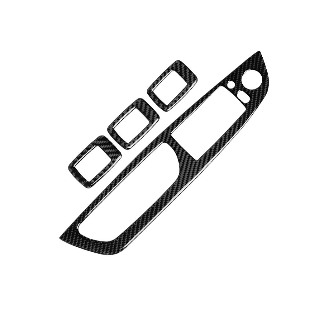 Real Carbon Fiber Car Accessories Window Lift Decorative Panel Trim Cover Soft Sticker For BMW X5 E70 2008-2013 X6 E71 2009-2014