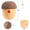 Pet toy dog leaked food ball edible silicone acorn shape feeding fun interactive wild toy ball