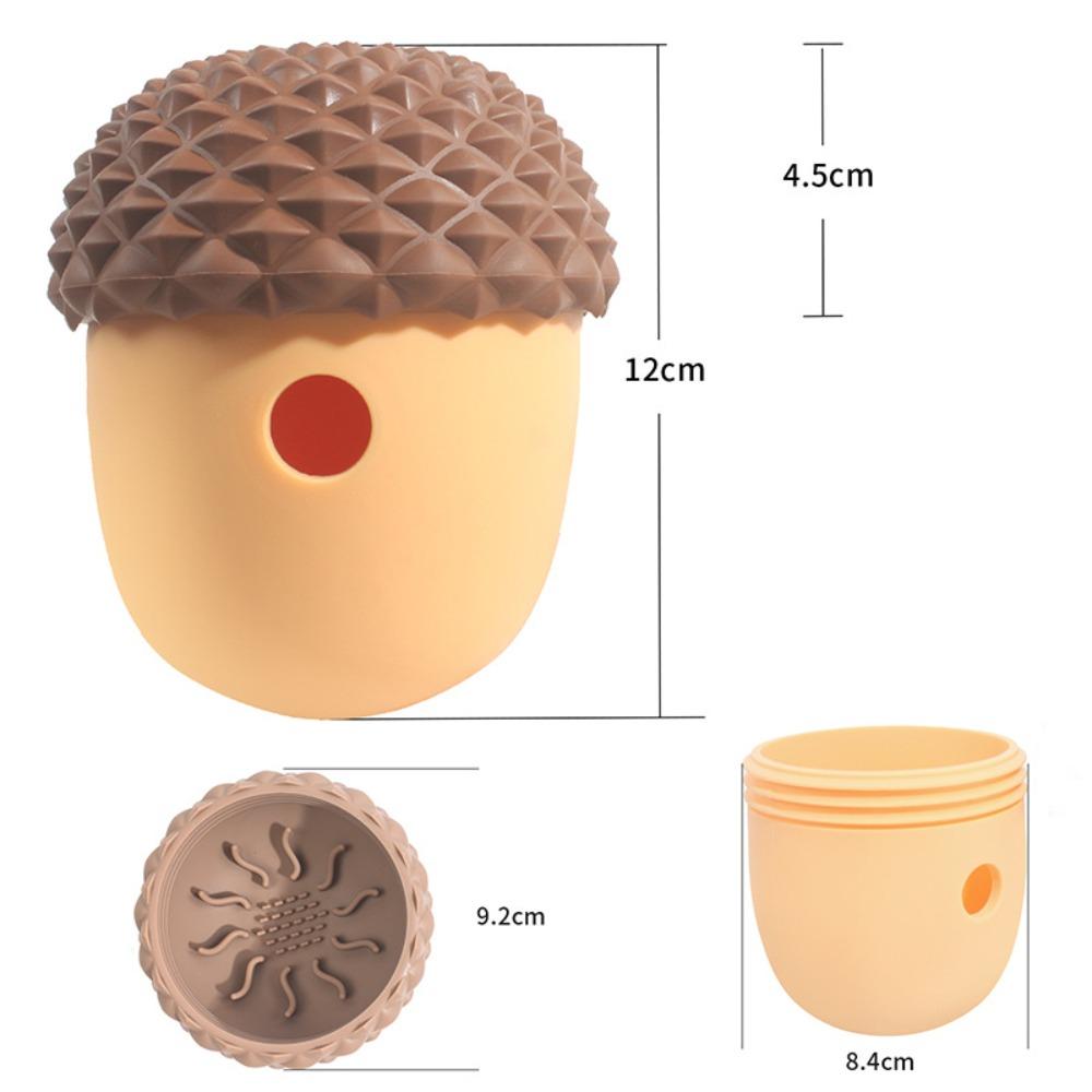 Pet toy dog leaked food ball edible silicone acorn shape feeding fun interactive wild toy ball