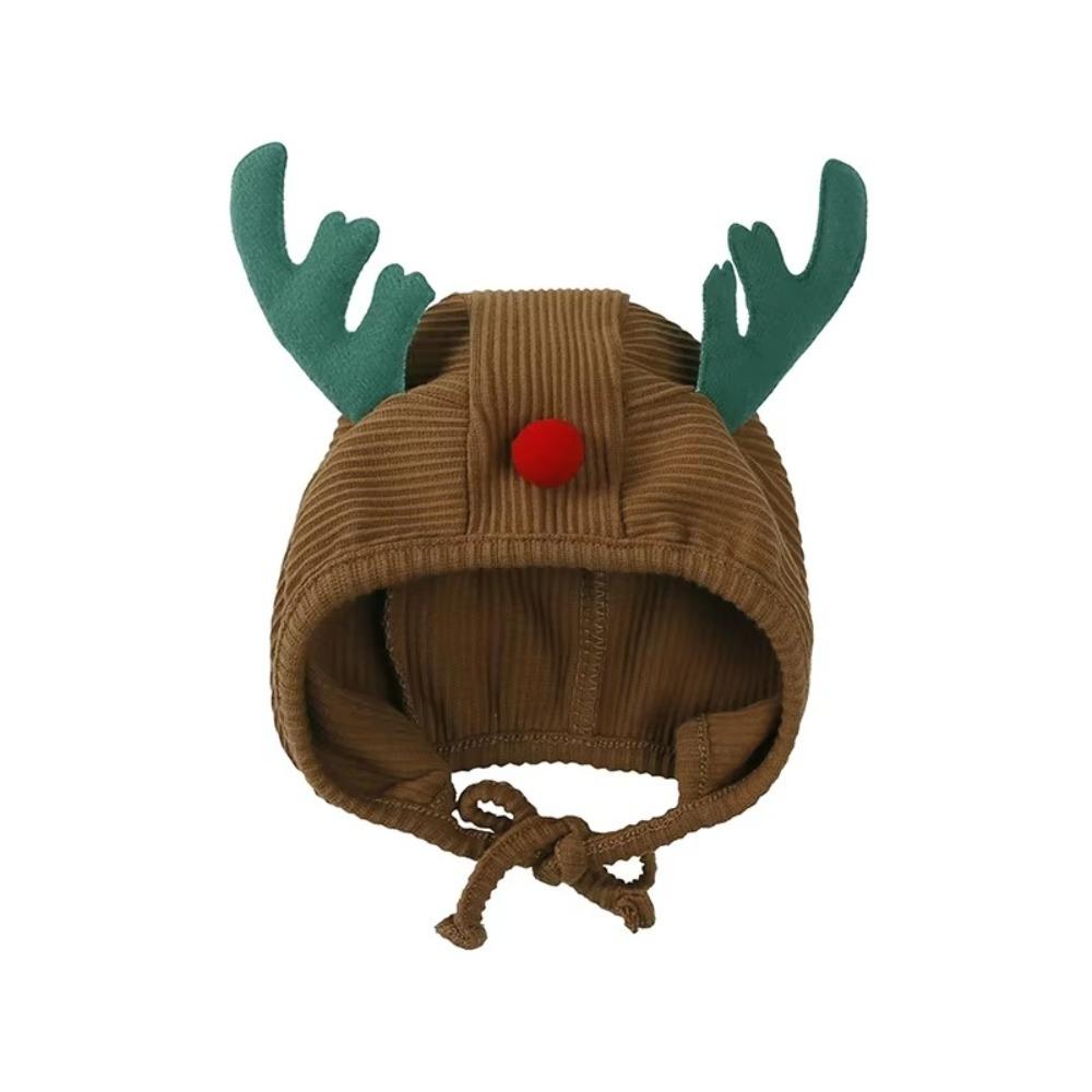 

Рождественская одежда для младенцев с рогами, симпатичная шапка Рудольфа, прочный комбинезон для новорожденных 3-24 месяцев Kid Height 66cm-Antlers Hat