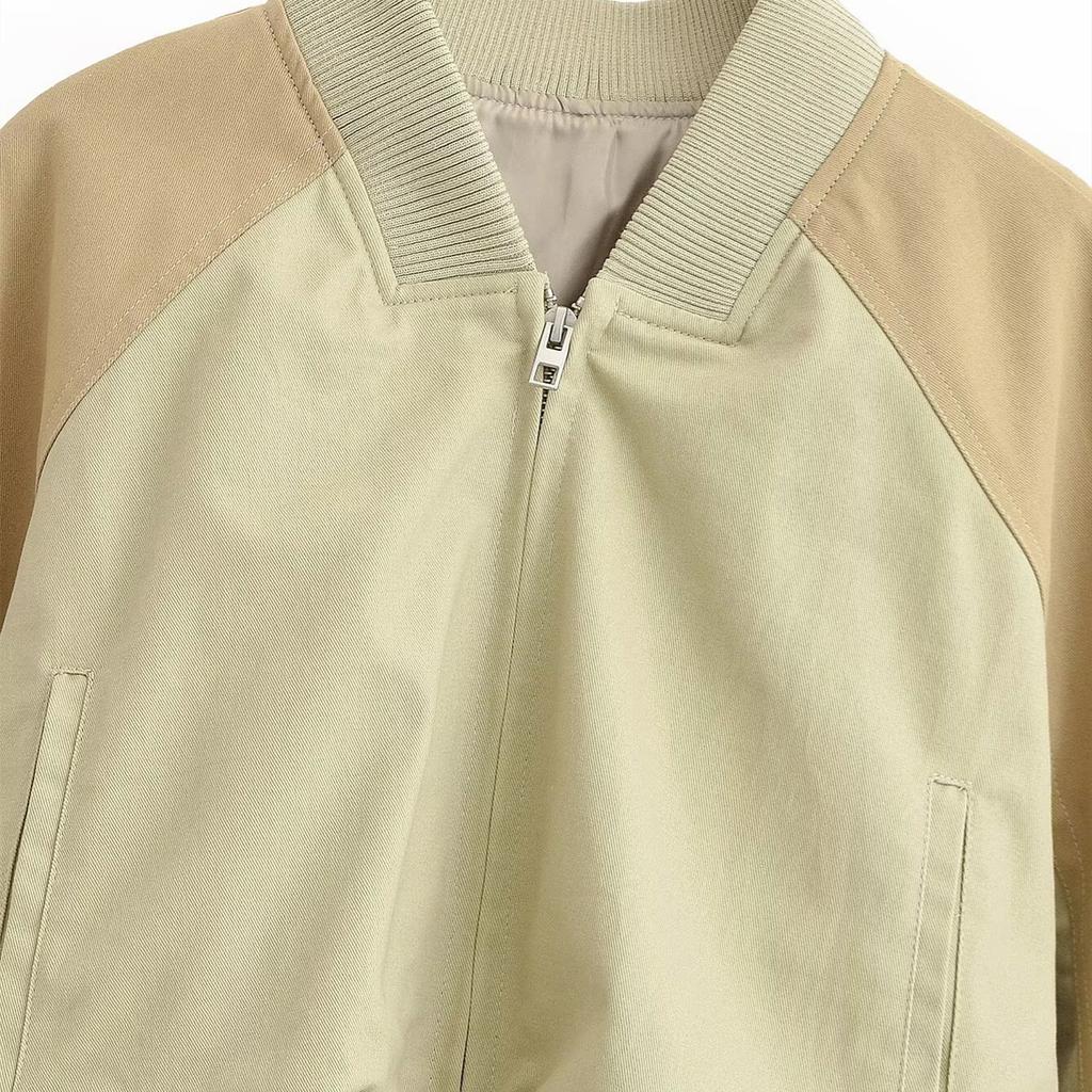 New, threaded stand-up neck zipper loose jacket jacket 5252071