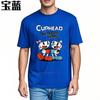 Rock tshirt Adult Classic Tshirt Cuphead And MugUnisex Cartoon Design Casual Unisexs Tshirt Retro Trendy Tshirt Daily Wear