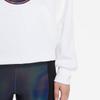 Jordan Paris Saint-Germain Fleece-Lined Casual Pullover Hoodie Long Sleeve Sweatshirt Women Tops White CZ7496-100