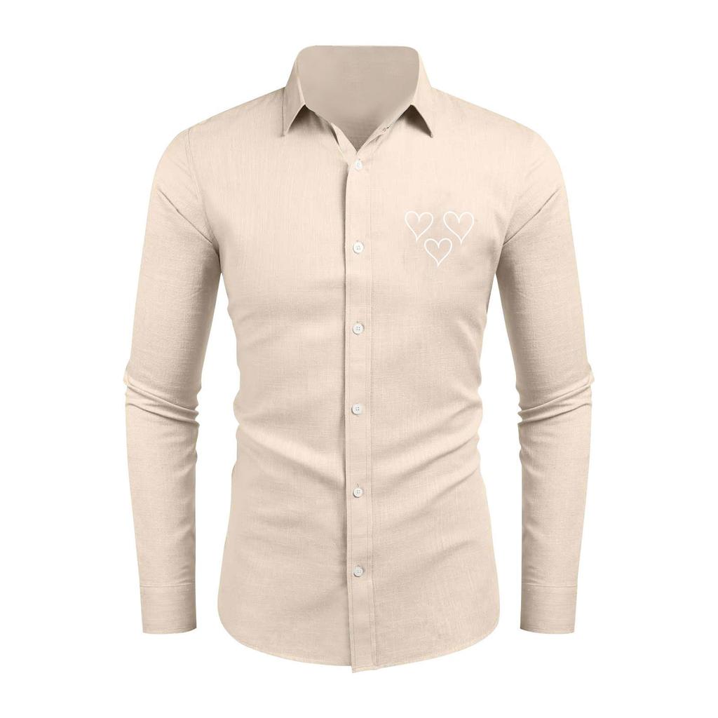 Lässiges, locker sitzendes Langarmhemd für Herren, modisches Revershemd