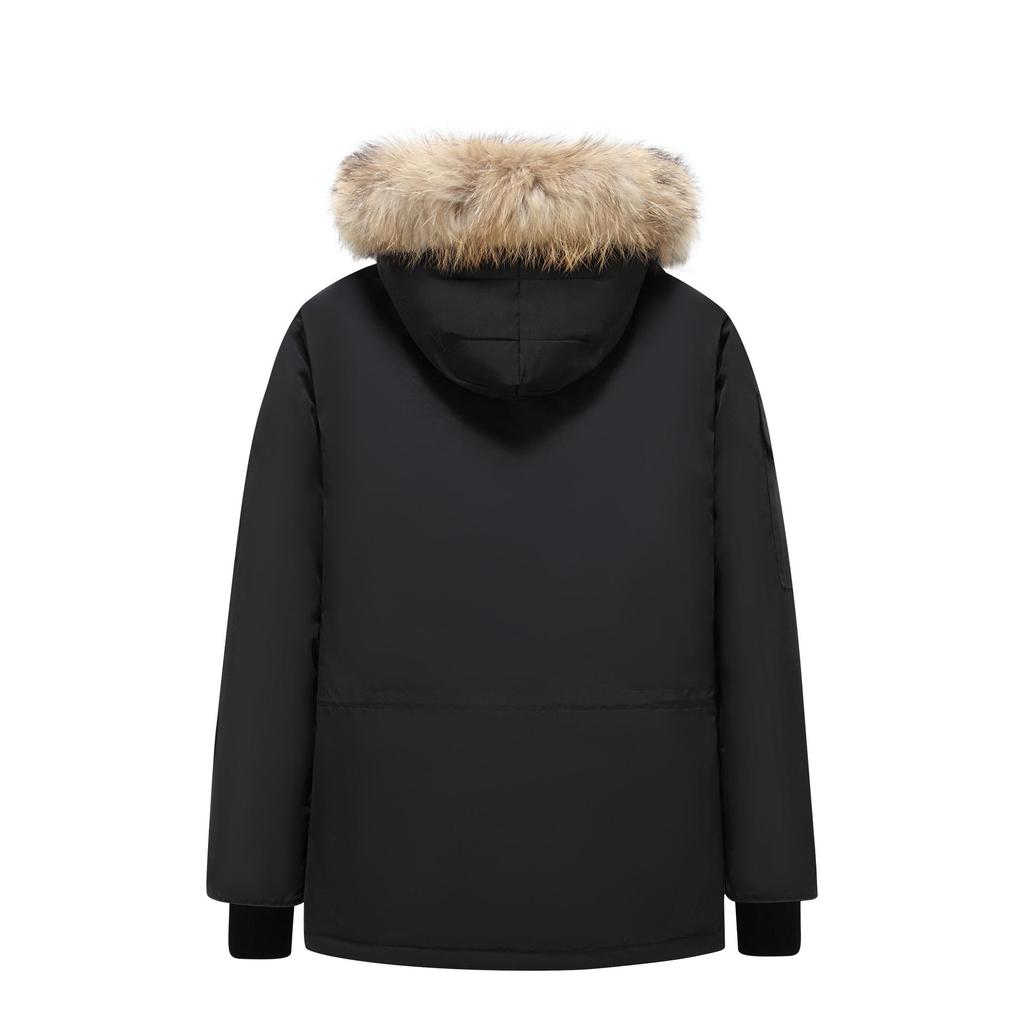 Men's Expedition-Style Goose Down Parka – Winter Windproof with Belt