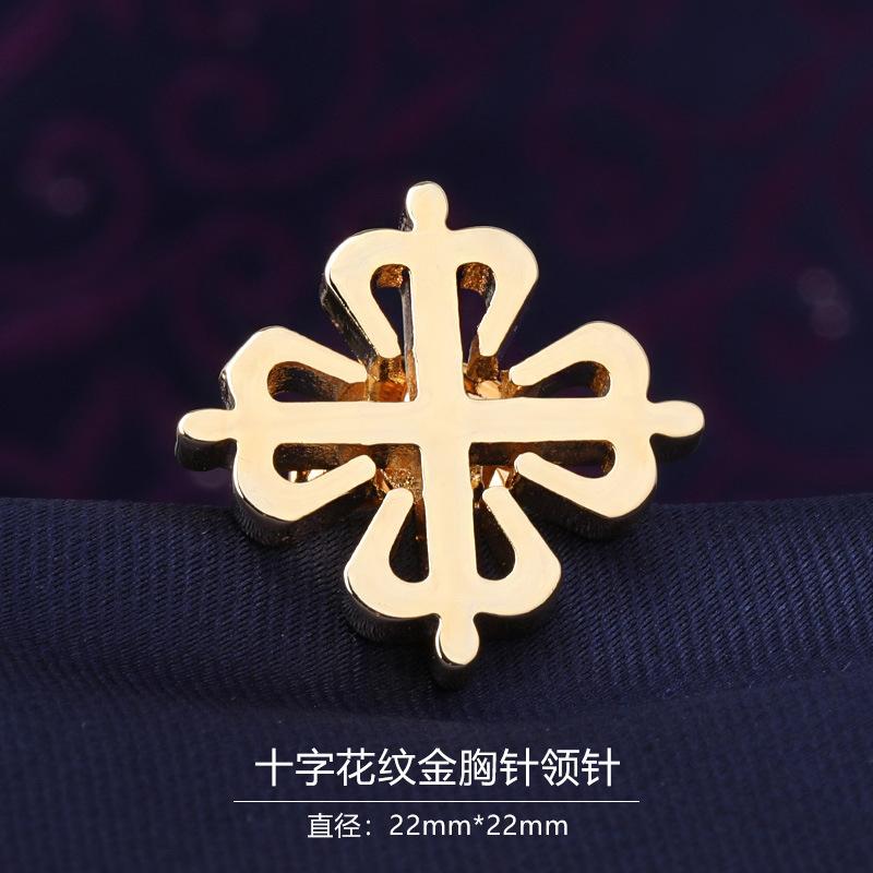 Gift Box Men'S Fashion Temperament Crystal Brooch Collar Pin Suit Brooch Collar Pin Trend Corsage