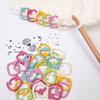 24Pieces Fruit Shape Stitching Markers Rings Crochet Locking Markers for Hobbyist and Professional Knitting Crocheting