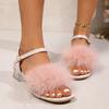 Transparent High-heeled Sandals  New Summer Thick-heeled Fashion Sandals French Temperament with Niche