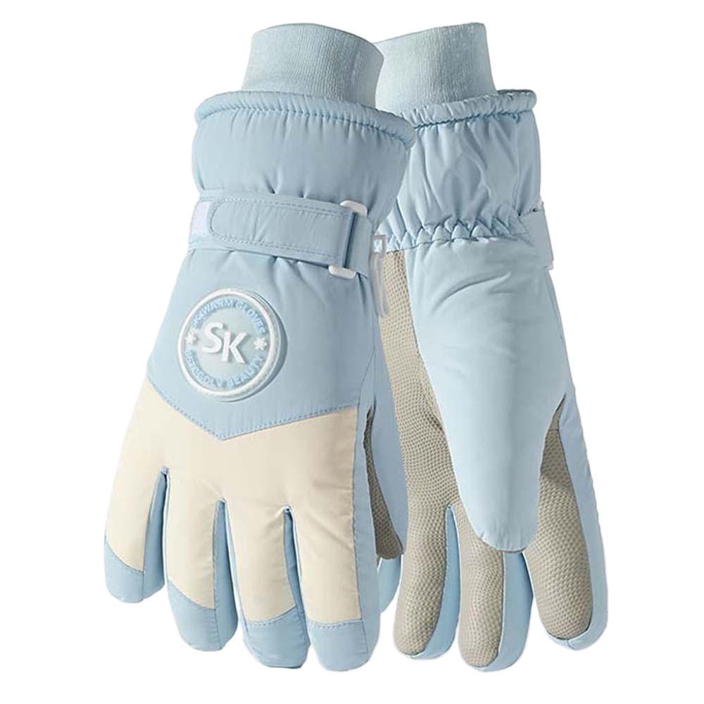 Soft Plush Thickened Gloves Oxford Cloth Finger Mittens Gift Unisex Windproof Gloves  Autumn