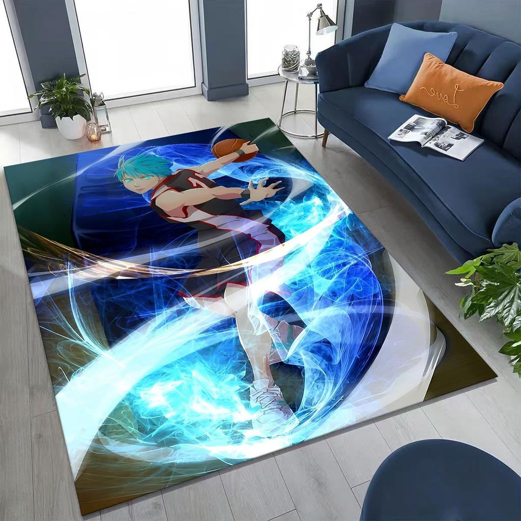 Anime Kuroko's Basketball Cartoon Art Carpet Rug for Bedroom Living Room Sofa Home Doormat Decor,Large Kid Non-slip Floor Mat