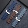 Soft Liquid Nature Silicone 22mm 24mm Black Blue Red Yellow White Green Watch Band Tang Buckle For Panerai Strap Watchband