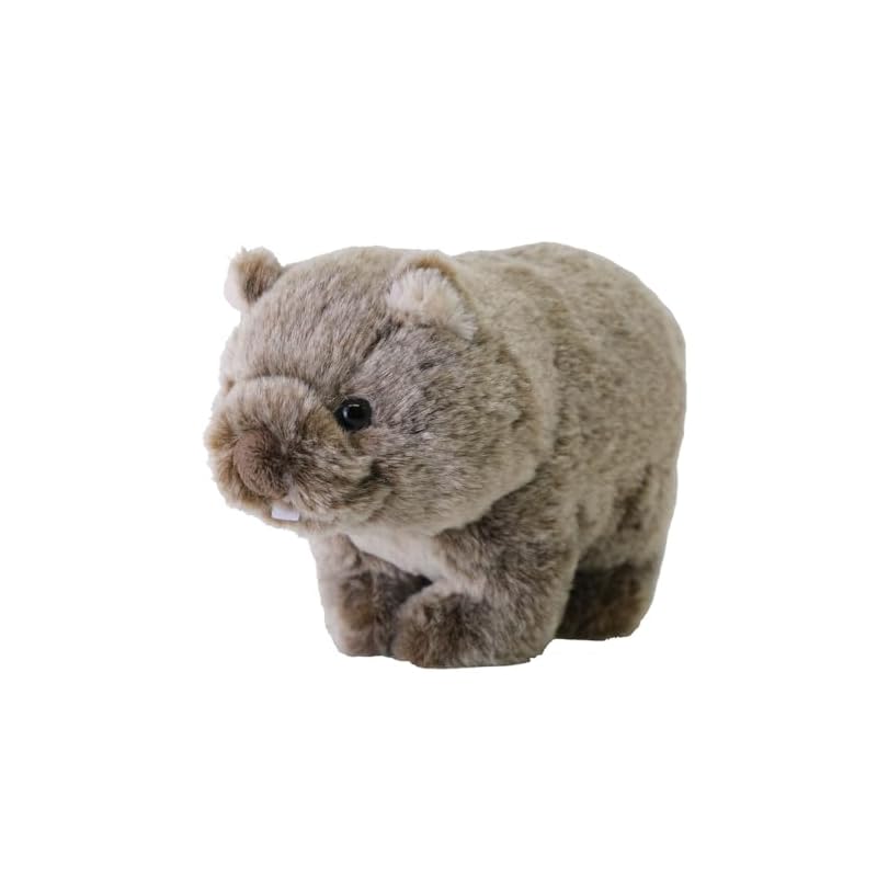 SunLemon Fluffies Small Wombat Plush Toy, 9 x 18 x 11.5 cm, Cute Rare Animal Series, P-1413