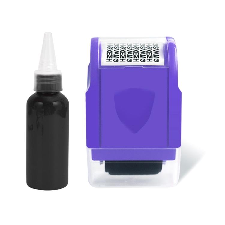 Privacy Protective Roller Stamper with Dustproof Lid Identity Theft Prevention Stamper Roller for Document Mail Address