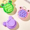 Mini Push Bubble Game Console Stress Relief Bubble Popping Game Machine Keychain Silicone Bubble Squeeze Sensory Fidget Toy