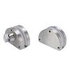 Serratura per Porta in Vetro Adatta per Vetro da 10 mm 12 mm Acciaio Inossidabile Doppi Catini Battente Spinta Scorrimento Controllo Accessi Ufficio Vetro