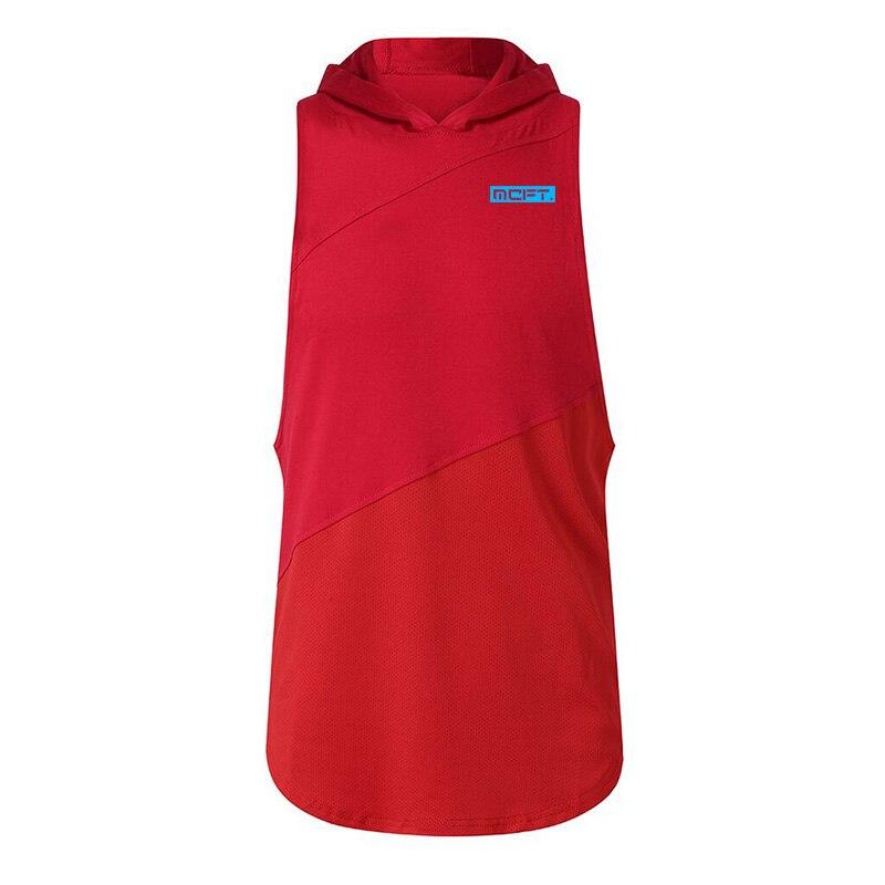 Muscleguys Summer Fitness Hooded Sleeveless Loose T-shirt Men's Fashion Brand Youth Hip Hop Vest