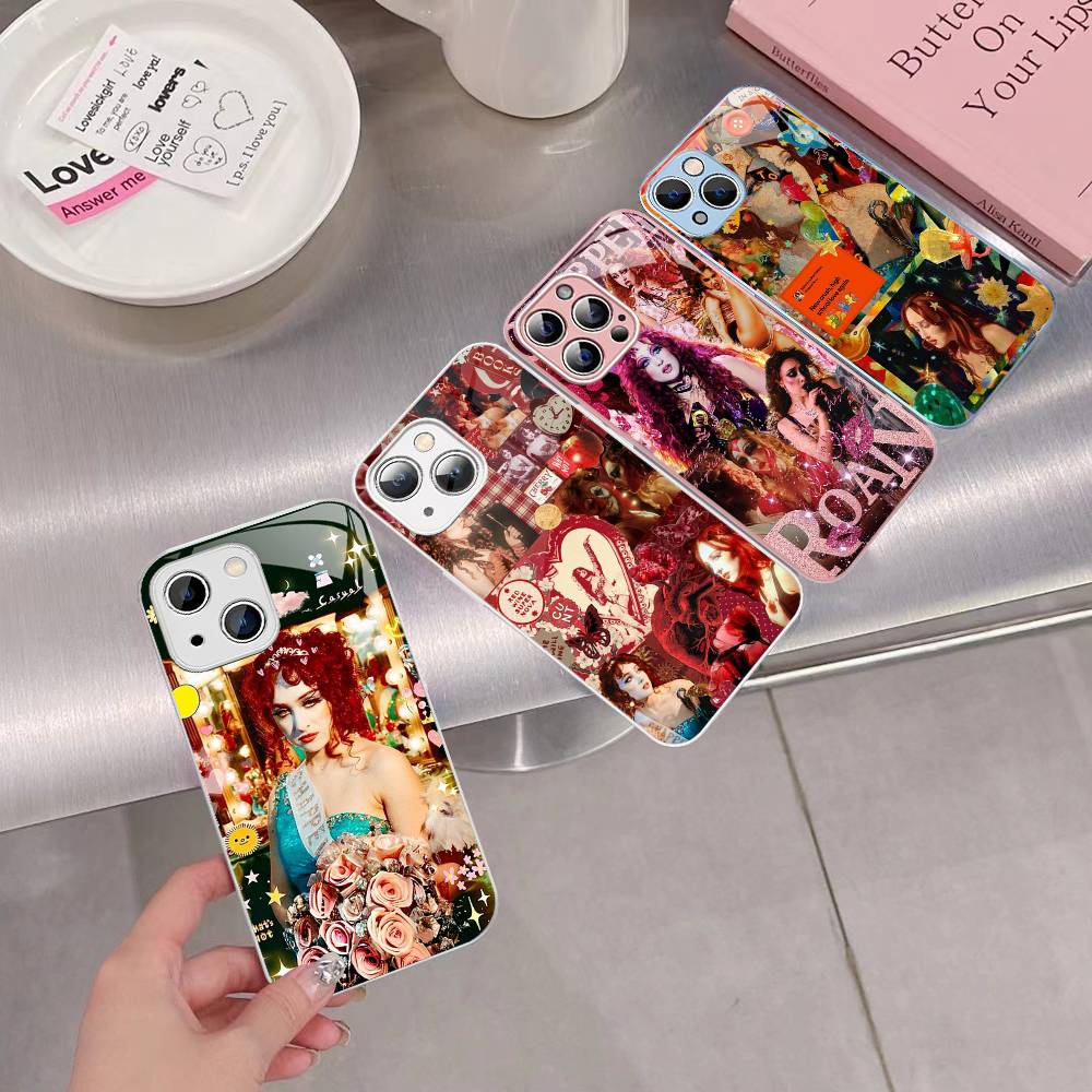 Popular Singer C-Chappell R-Roan Tempered Glass For Iphone 14 13 12 11 Pro Mini XS MAX 14Plus X XS XR Cover