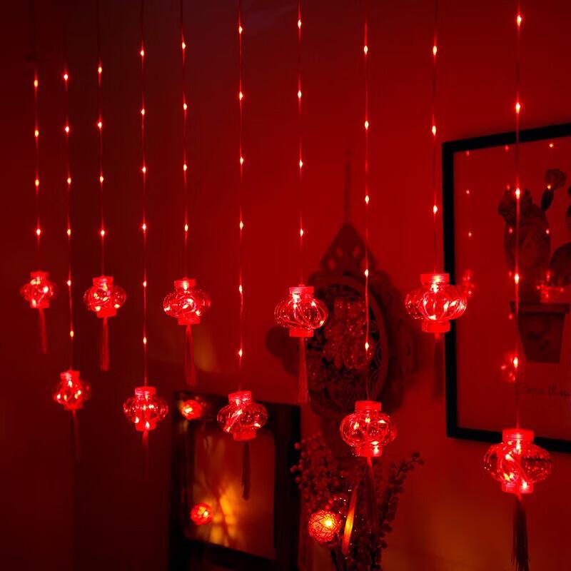 E Lang Yan Spring Festival Red Lantern String Lights