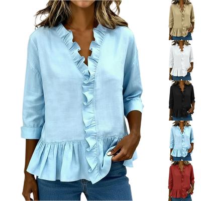 Blusa de Mujer con Volantes a la Moda