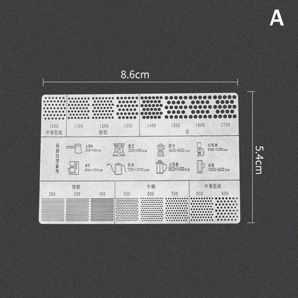 Coffee Powder Grinder Thickness Comparison Card Grinding Reference Scale Accurate Measurement Coffee Accessories