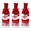 Christmas Redness Wine Bottle Cover Bag Knitted Sweater Champagnes Bottle Cover Bag Christmas Decorations for Party Home