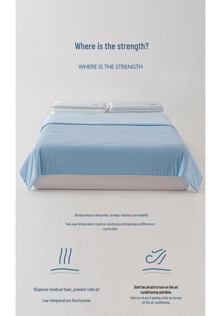 Deep Sleep Pro 3.0 Ice Silk Cooling Quilt - Machine Washable Summer AC Quilt