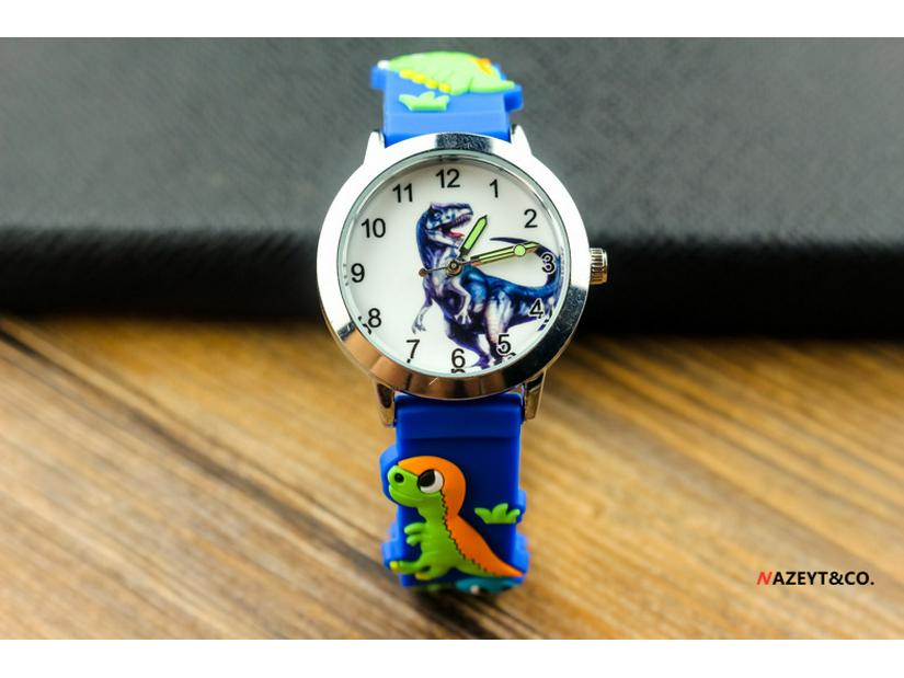 Children's 3D Dinosaur Silicone Watch - Cute Cartoon Animal Gift for Students