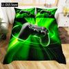 Gamepad Duvet Cover Set Microfiber Gamer Player Gaming Joystick Comforter Cover Queen Size Kids Boys Video Game Twin Bedding Set