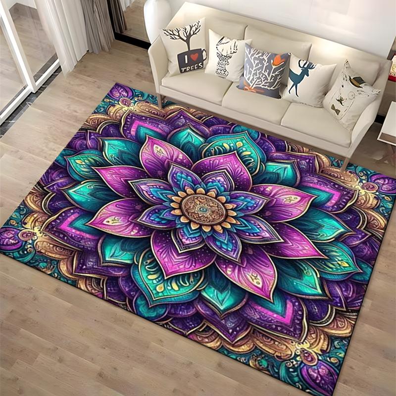 15 Size 3D Mandala Area Carpet Rug for Living Room Bedroom Home Sofa Doormat Decoration,kids Non-slip Floor Mat Gift